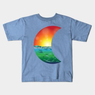 Half Moon Sunset Kids T-Shirt